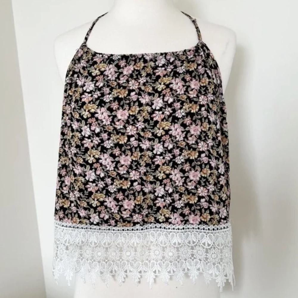 LA Hearts floral halter top.
